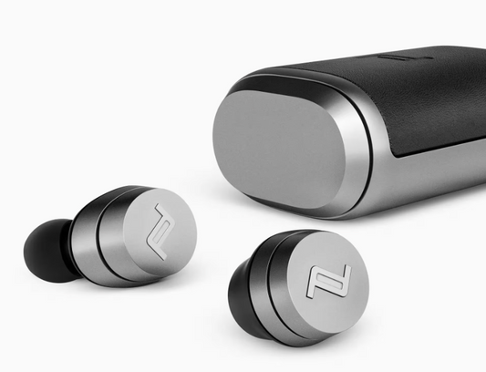 Porsche Design Wireless In-Ear Bluetooth 5.0 Oordopjes Grijs – Premium Designer Oplaadcase