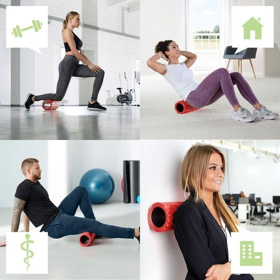 TecTake -  Yoga massagerol foamroller rood - 402844
