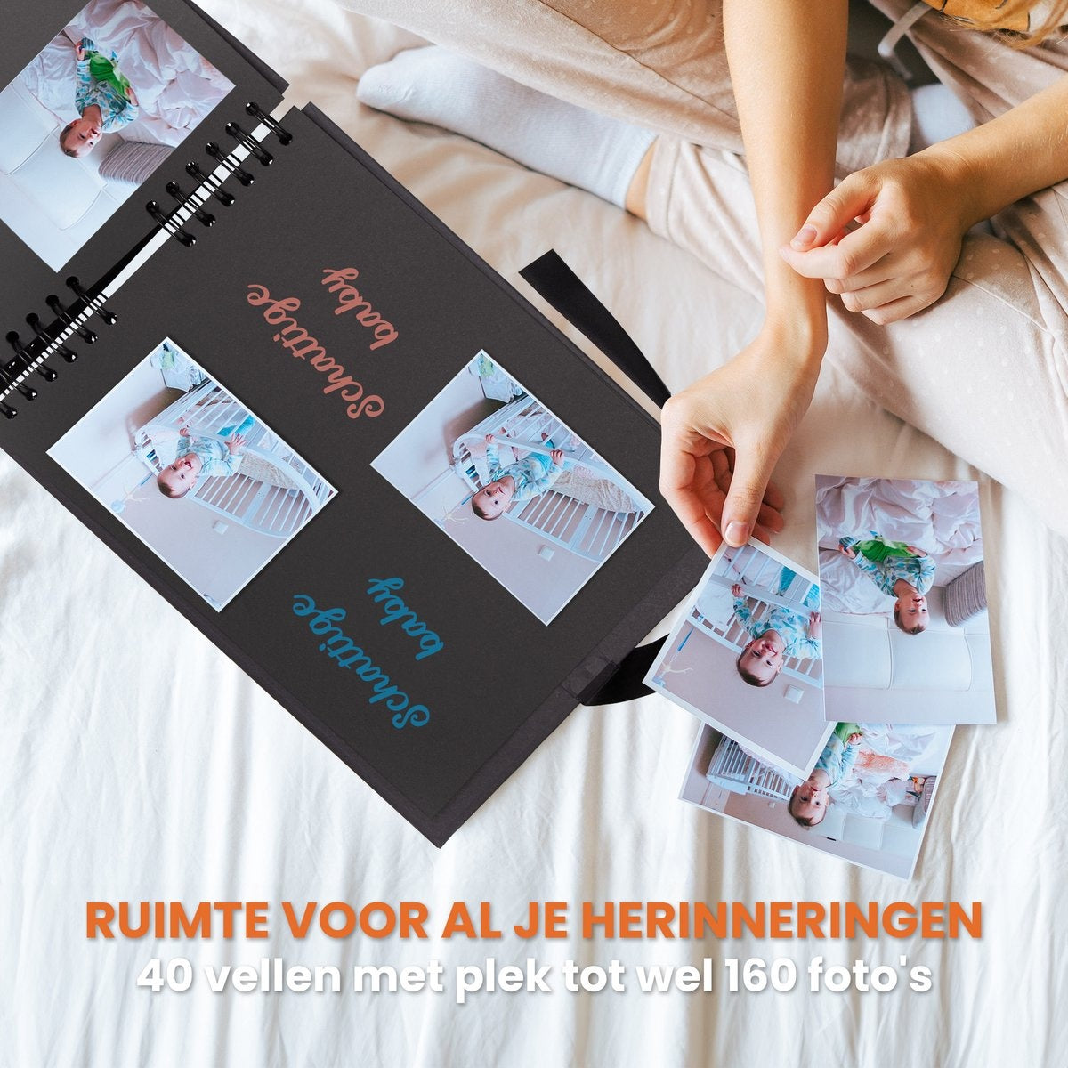 Saaf Scrapbook set - Incl. accessoires - Scrapbooking Plakboek - Fotoboek / Gastenboek - Zwart