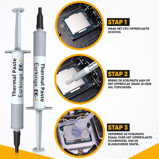 Koelpasta Thermal Paste - CPU Koeler 3 Gram - EarKings Koelpasta CPU