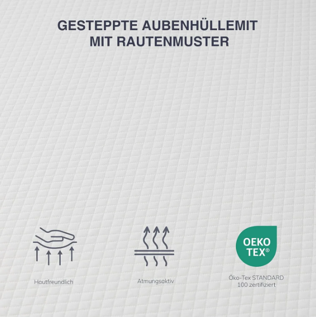 EGO HOME Matrastopper 160 x 200 cm - 5 cm Hoog - Memory Foam - Afneembare Wasbare Hoes - Antislip
