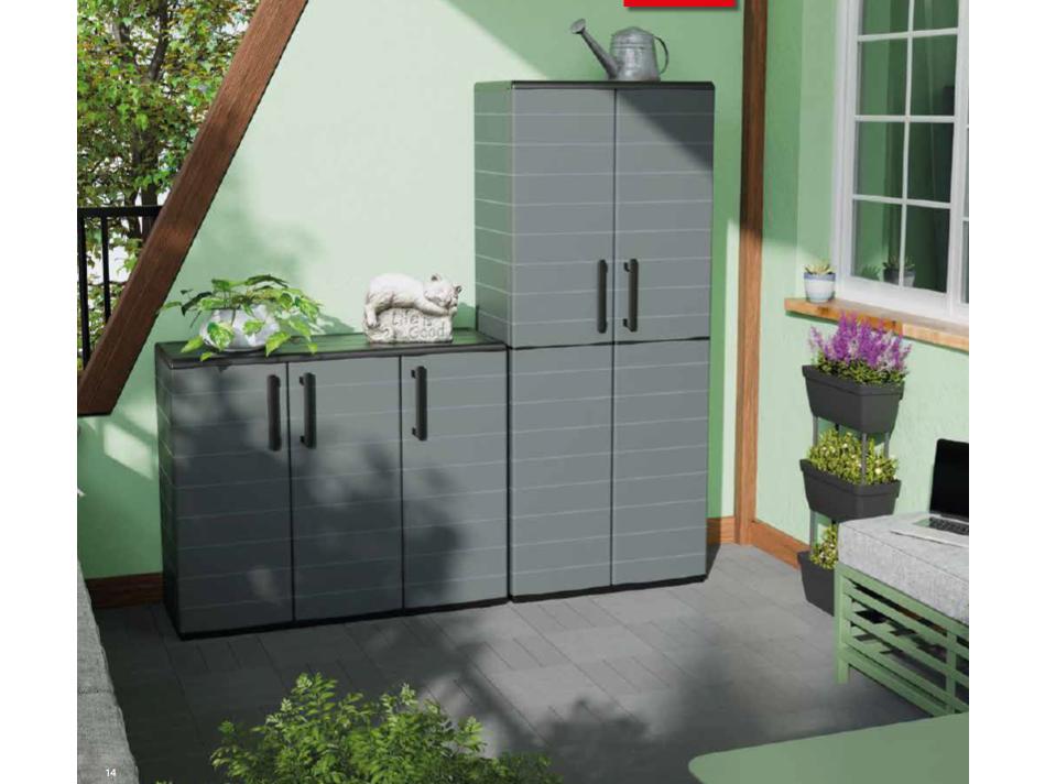 Artplast P71/TP Opbergkast - Kunststof - Wit - 68x37x163 cm
