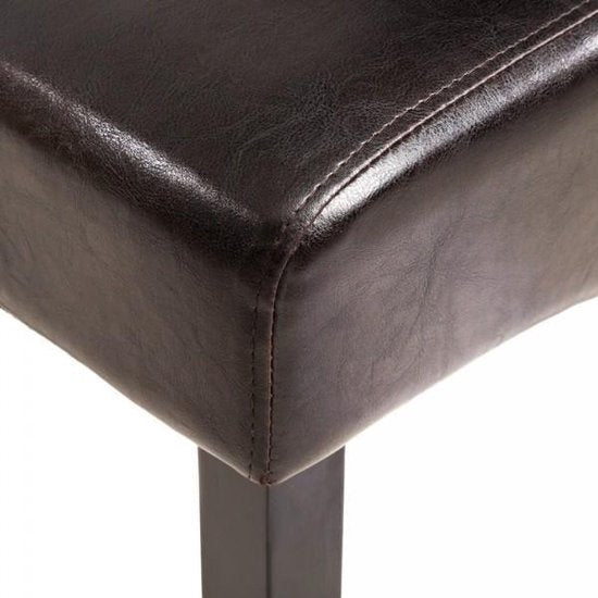 tectake® - 2x Eetkamerstoel Eetkamerstoelen set - ergonomisch - bruin - 401294