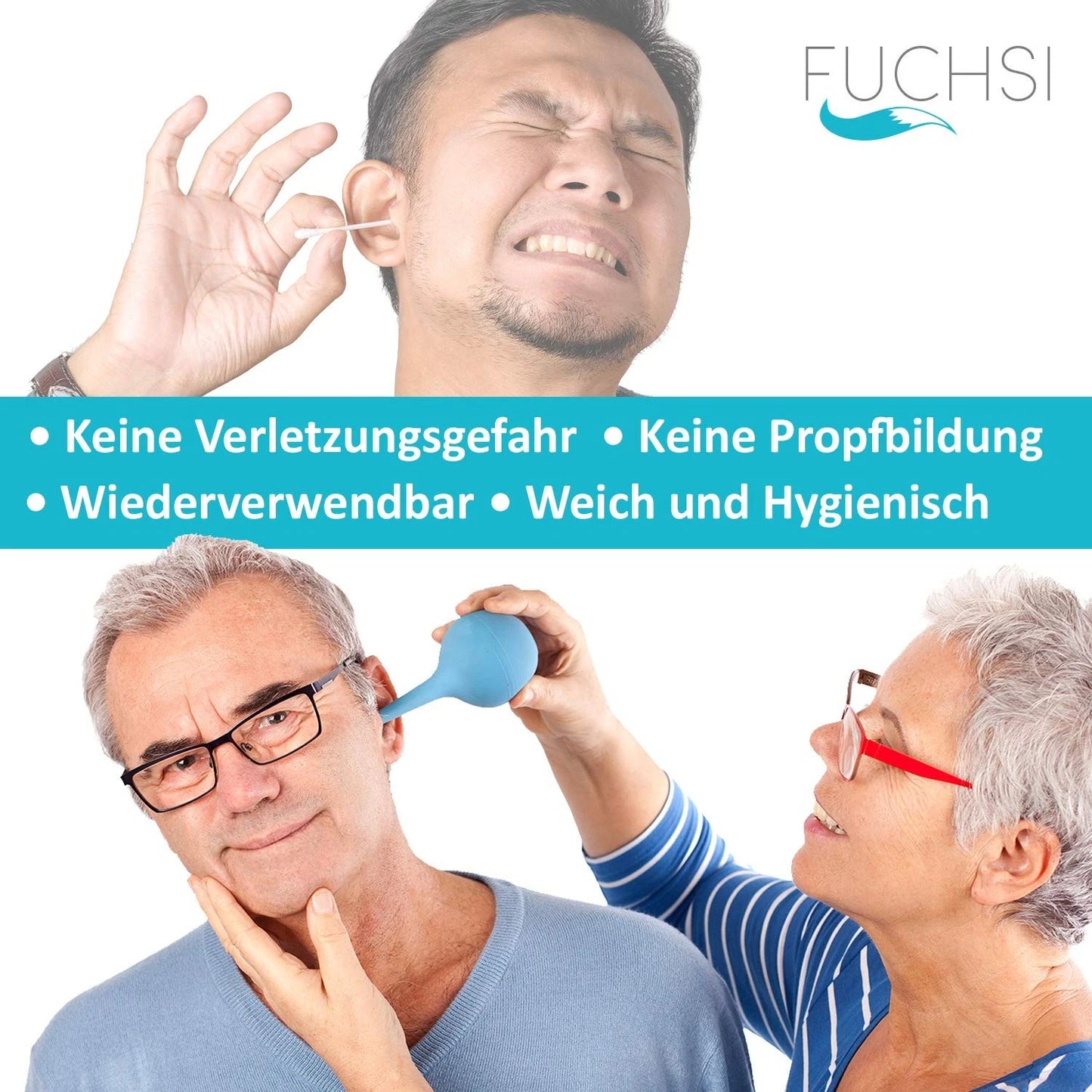 Fuchsi Oorreiniger - Zachte Oorspoeling - Blauw