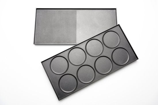 Solis Raclettegrill & Pizzagrill - Gourmetstel voor 8 Personen - Raclette Gourmet Set - Tafelgrill met 4 Verschillende Functies