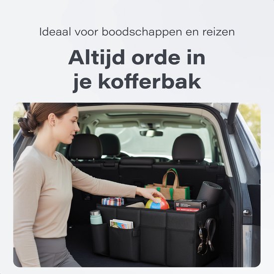 Kofferbak organizer - Compact & Ruim - Auto Accessoires - Autostoel Opbergbox - Voor Achterbank - Zwart - Luft