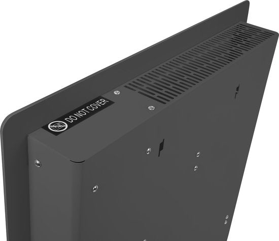 VONROC Luxe elektrische kachel - Convectorkachel met glazen paneel – 500W/1000W - Verwarmt ruimtes tot 12m2 - Bediening zowel met app (via Wifi) als handmatig – Instelbare thermostaat en timer - Grijs