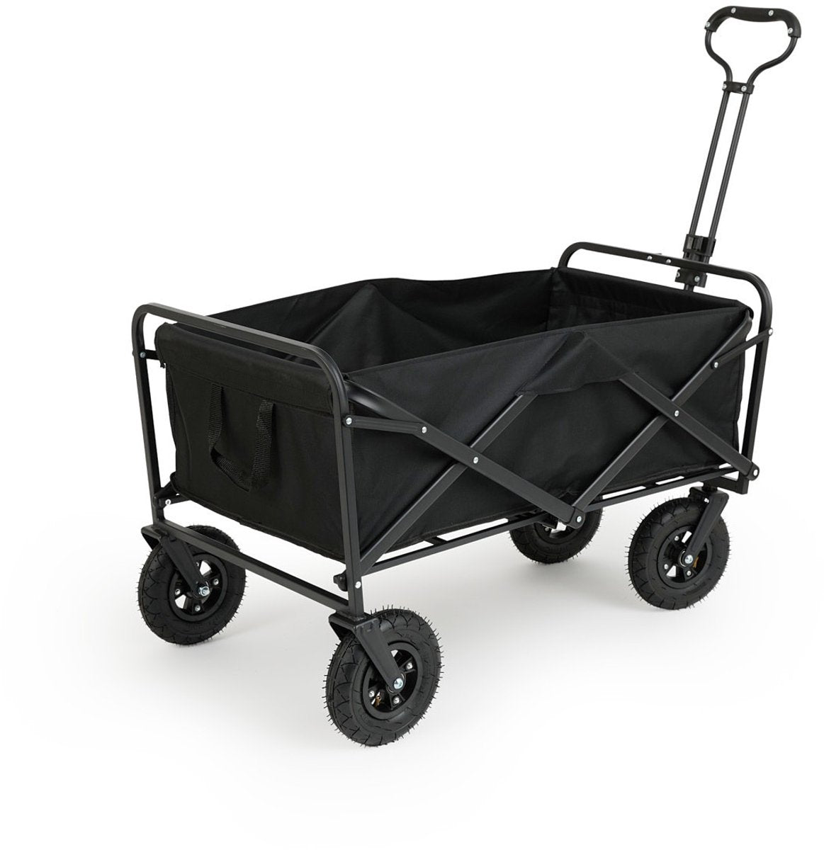 Lifa Garden Bolderkar - Opvouwbaar - Luchtbanden - Max laadvermogen 80 KG - 100x57x99cm - Zwart
