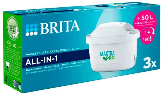 Brita Maxtra Pro Pure 3er 1050624 Waterfilter Wit