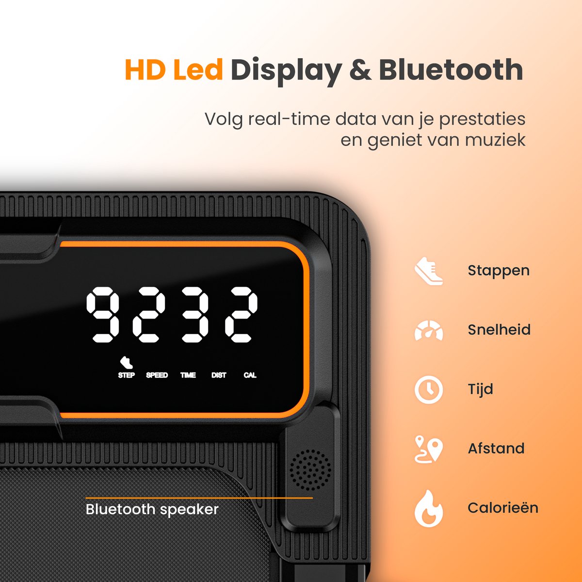 Moovv - SmartStep Pro Loopband V3 - Inklapbaar - 12 km/u Max Snelheid - LED Display