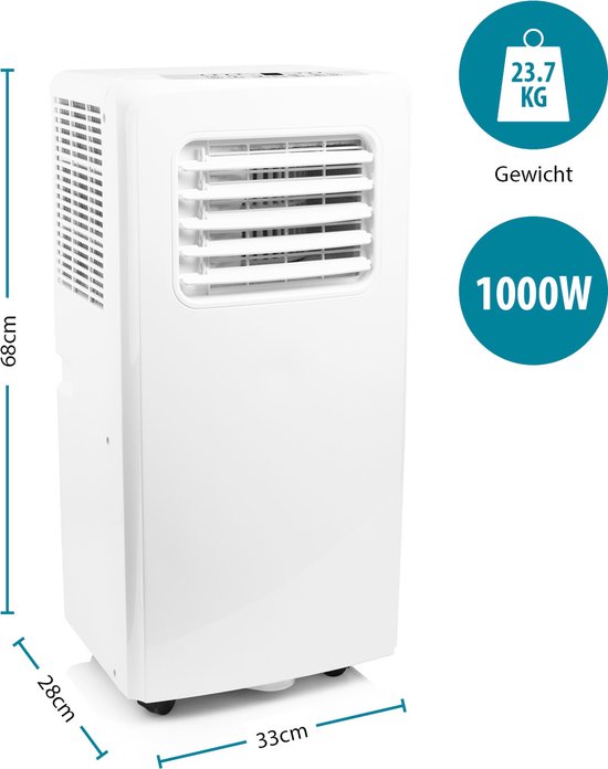 Tristar Mobiele Airco - 3-in-1 - Ventilator - Ontvochtiger - 9000 BTU - 34 m² - Wit
