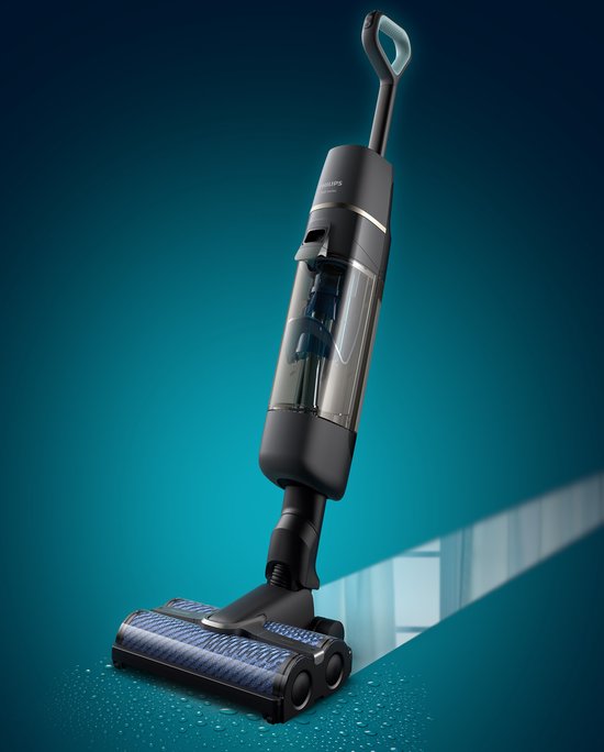 Philips - Snoerloze stofzuiger - AquaTrio Cordless 7000 Series XW7110/01 - Droog- en veegfunctie - Grijs
