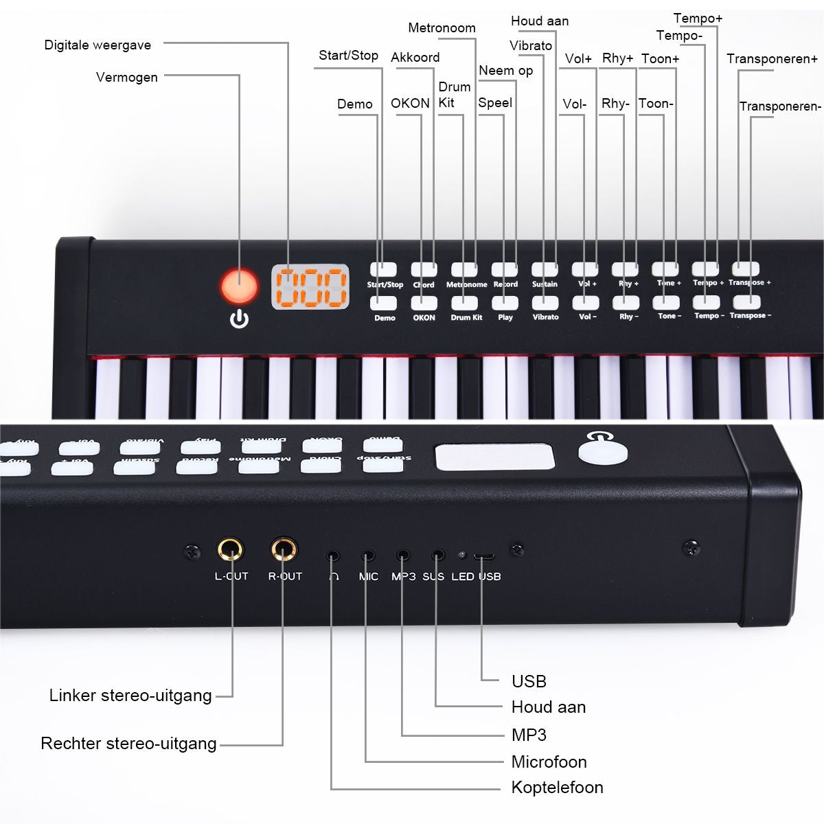 Coast Keyboard met Opbergtas - 88 Toetsen