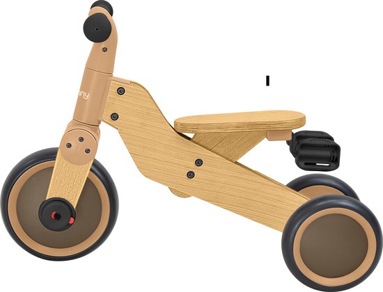 Sunny Walker 2-in-1 1000 Houten Loopfiets - Vanaf 2 jaar - Walker Trike - Verstelbaar zadel - FSC Mix
