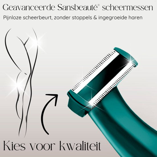 6-in-1 Bikinitrimmer - Sansbeauté® - Gezicht - Oksels - Benen - Bikinilijn - Wenkbrauw Trimmer - Gezichtsontharing Dames - Intieme Zone - Ladyshaves Bikini - Ontharingsapparaat Electrisch