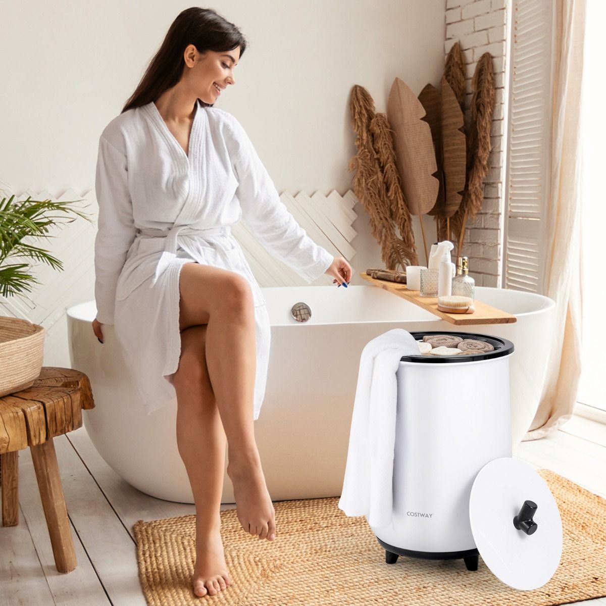 Coast Elektrische Handdoekverwarmer - 3 verwarmingsniveaus - timerfunctie - zwart - 23 liter
