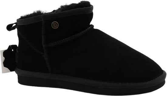 Alpacas Footwear – Dames - Echt suéde korte laarzen - Gevoerd met 100% zacht lamswol – Zwart - 42