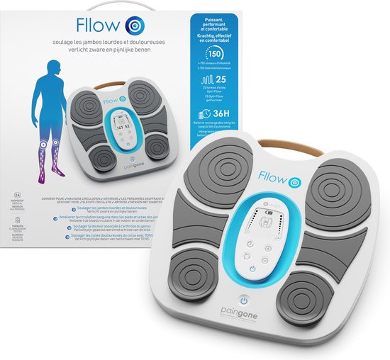 Paingone Fllow | verlicht zware en pijnlijke benen | Bloedsomloop stimulator- Herlaadbare batterij -