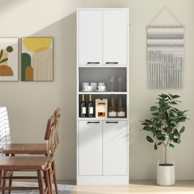 Coast Keukenkast - MDF & Hout - 56 x 30 x 190 cm - Wit