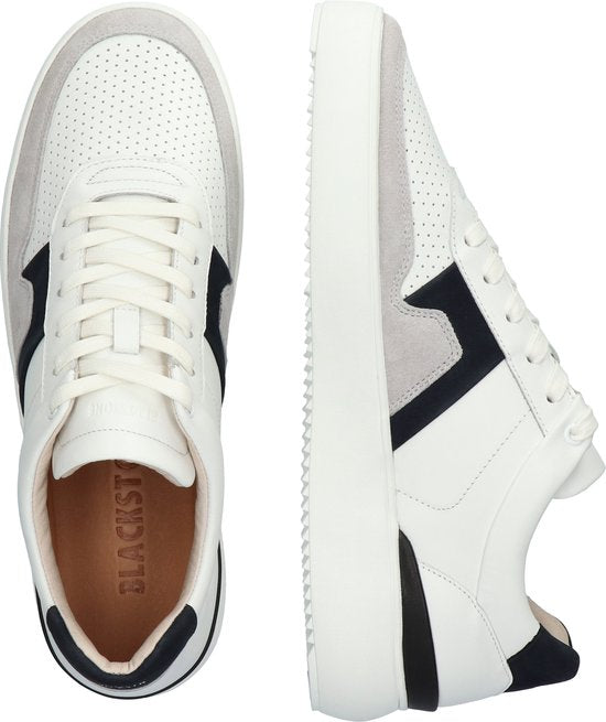 Blackstone MARBLE COLTON - DG513 Wit Donkerblauw - Sneaker (laag) - Heren - Wit - Maat: 43