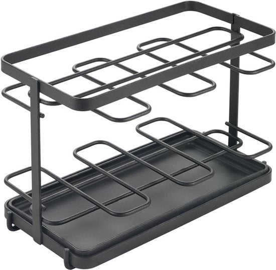 Metaltex - Keukengerei Houder Organizer - Zwart - Voor op Aanrecht - 23 x 11 x 15 cm