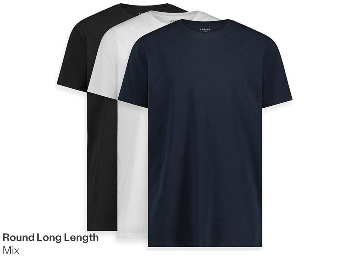 LebasQ Fit T-Shirt - Long of Regular Fit - maat XXL - White Davis V Neck