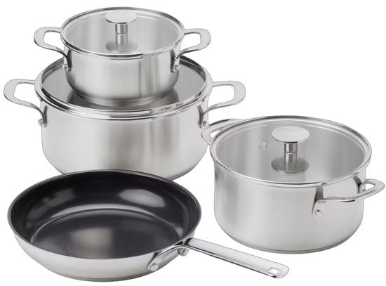 KitchenAid Roestvrij Stalen Pannenset 7-delig | RVS / INOX - PFAS-vrij