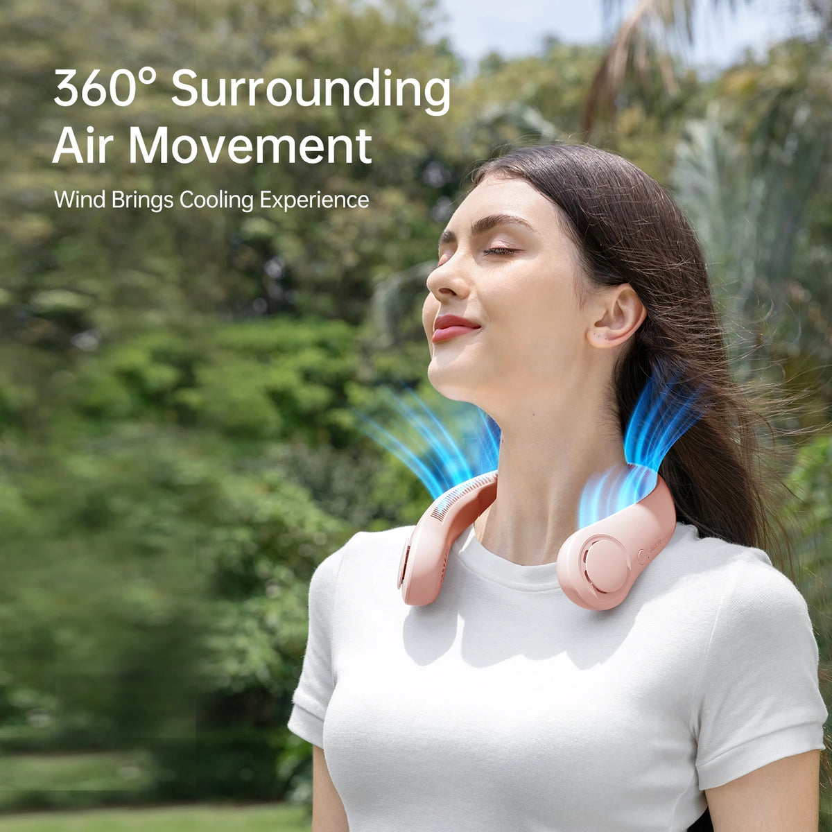 Jisulife Nekventilator Life 3 - Roze - Bladloos - 5 Standen - 4000 mAh - Tot 16 Uur - 78 Luchtopeningen - 253 g
