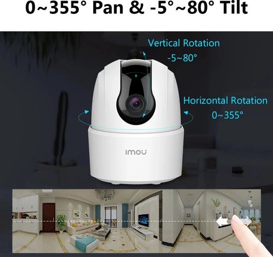 Imou Ranger 2C - Slimme 1080P beveiligingscamera met Human Detection, Nachtzicht en Draadloos Wi-Fi voor Thuisbeveiliging