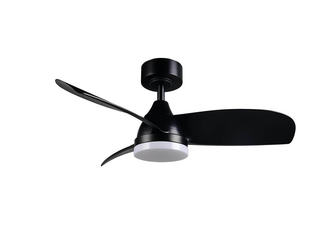 Trio Lighting Helsinki LED Plafondventilator - Zes Snelheidsstanden - Ø 90 cm - Mat Zwart