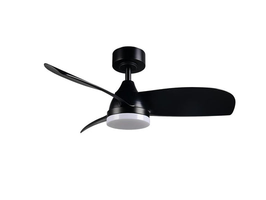 Trio Lighting Helsinki LED Plafondventilator - Zes Snelheidsstanden - Ø 90 cm - Mat Zwart