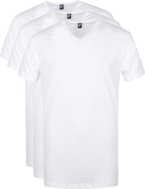 Alan Red - Vermont T-shirt V-hals Wit 3-pack - Heren - Maat XL - Regular-fit