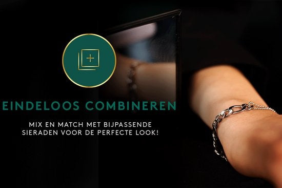 Laura Ferini Dames Armband Prego Zilver - Zilverkleurige Schakelarmband - 18K Witgoud Verguld - Sieraad - Accessoires - Sieraden - Dames Armbandje