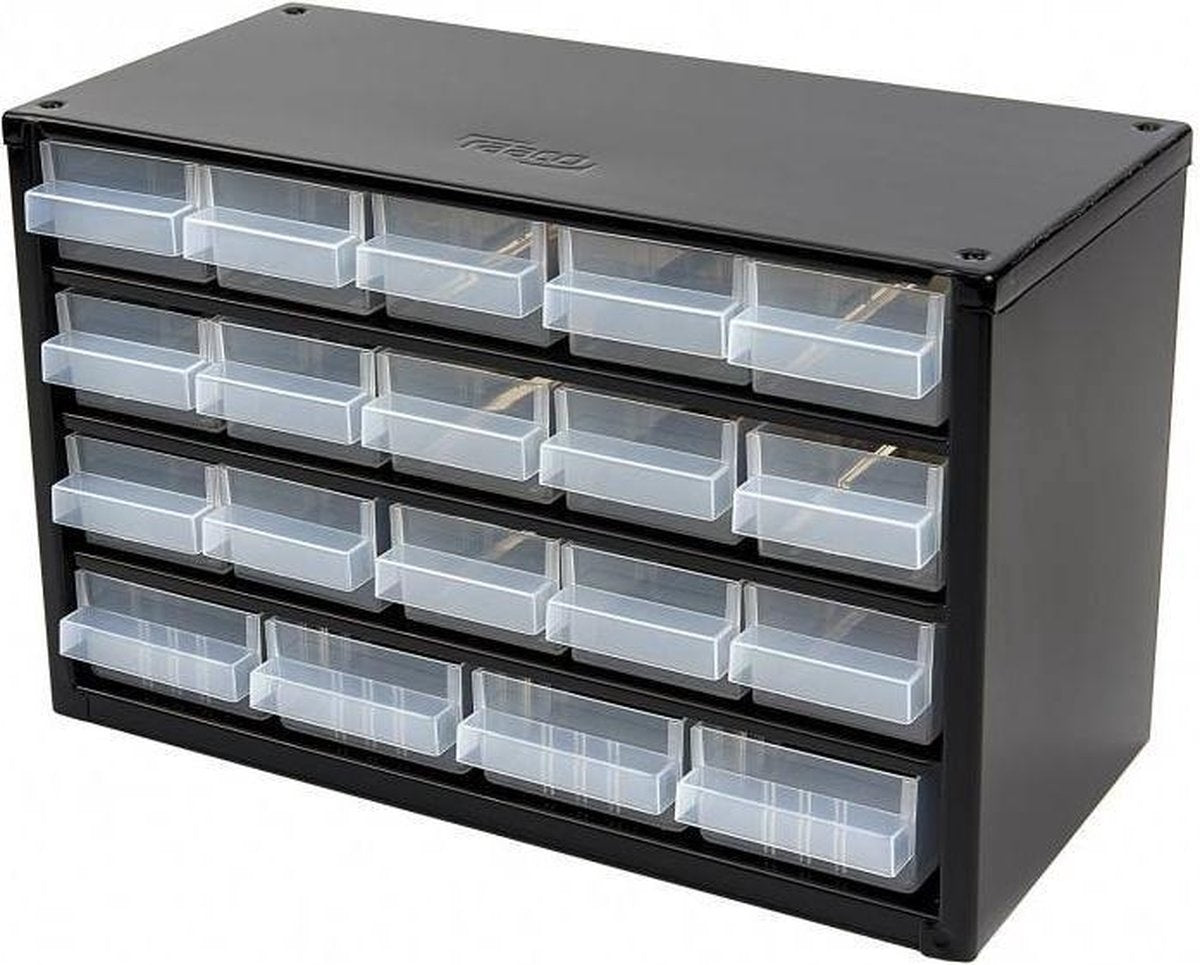Raaco Stalen ladekast met 19 Lades - 30,6 x 15 x 19,5 cm