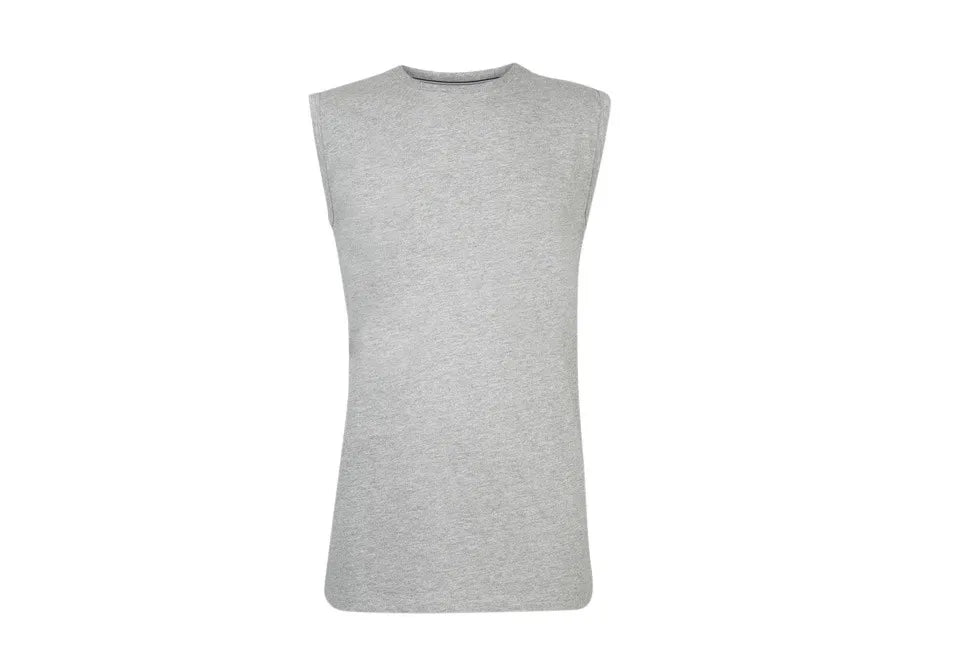 Pierre Cardin Mouwloos T-shirt – Grijs – 100% Katoen – Maat XL – Comfortabel & Stijlvol
