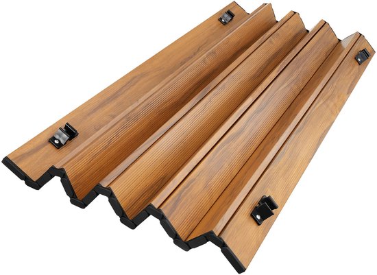 tectake® Campingtafel - 90 x 52 x 47 - 70 cm - Klaptafel van Aluminium - Oprolbaar Tafelblad - Vouwtafel - Reistafel - Tuintafel - Weerbestendig - In hoogte verstelbaar - Draagtas - Inklapbaar - Houtlook
