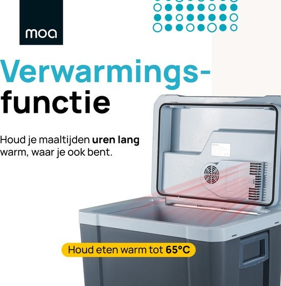 MOA Elektrische Koelbox – Warmte- & Koelfunctie – 12V/230V – 40 Liter – 39 x 29 x 58 cm – Grijs