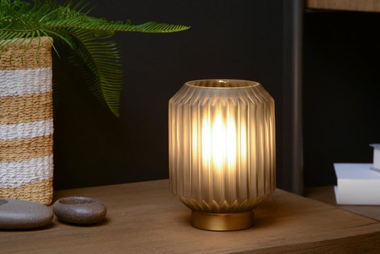 Lucide SUENO - Tafellamp - Ø 13 cm - 1xE14 - Grijs