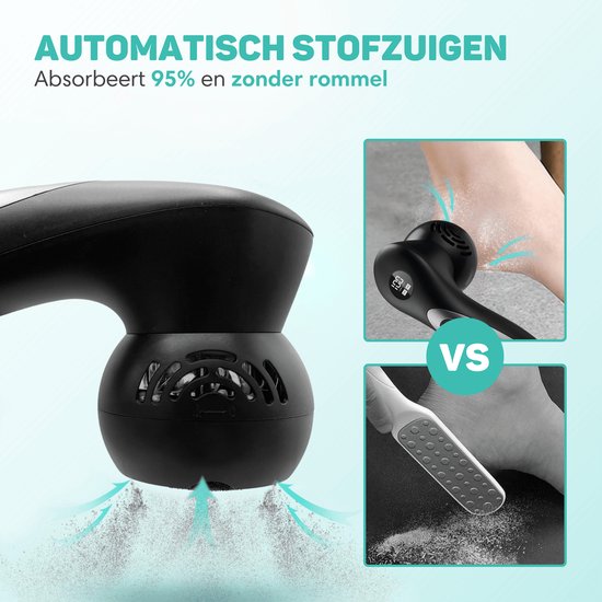 Vulpes Goods® BeautyCare – Elektrische Eeltverwijderaar PRO – 6 Eeltschijven – USB Oplaadbaar – IPX7