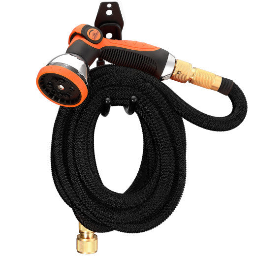 Gardebruk Tuinslang Flexibel - 15m 1/2" 3/4" Inch Wandmontage – Zwart