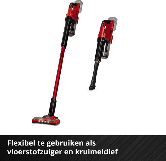 Einhell Accu Steelstofzuiger TE-SV 18 Li Solo - Power X-Change - 18 V/Li-ion - 0,6 L reservoir - 4 LED's - Drievoudig filtersysteem - Gemotoriseerd vloermondstuk - Excl. accu en lader