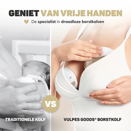 Vulpes Goods® BabyCare - Handsfree Borstkolf - Elektrische Draadloze Borstkolf – Draagbaar - Dubbele Elektrische handsfree Kolf - PRO versie