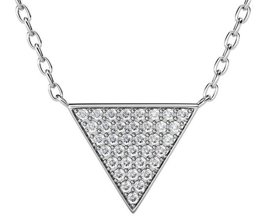 Yolora Dames Ketting met Hanger en Kalpa Camaka Kristallen - Zilver kleurig - 18K Witgoud Verguld - Cadeauverpakking - Moederdag Cadeautje