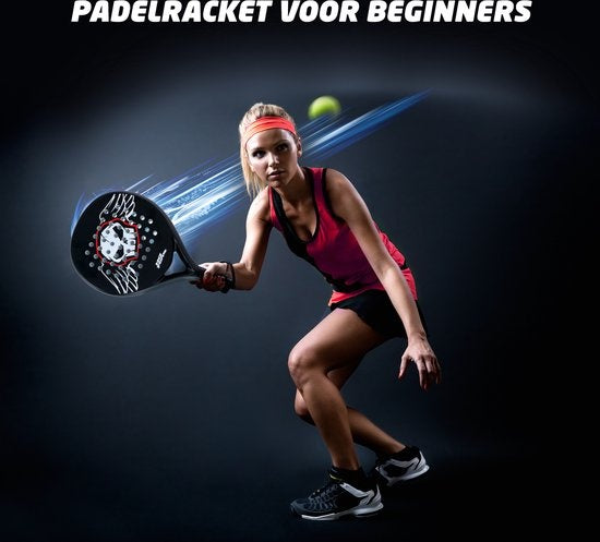 No Fear Padel Racket - Lichtgewicht Padelracket - Zwart