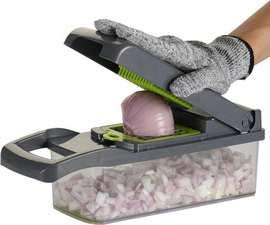 Groentesnijder - Slicer dicer - Groentehakker - Mandoline - groentesnijder - Incl. 7 mesjes - incl Schilmes - kaasrasp - incl eierscheider - allessnijder-