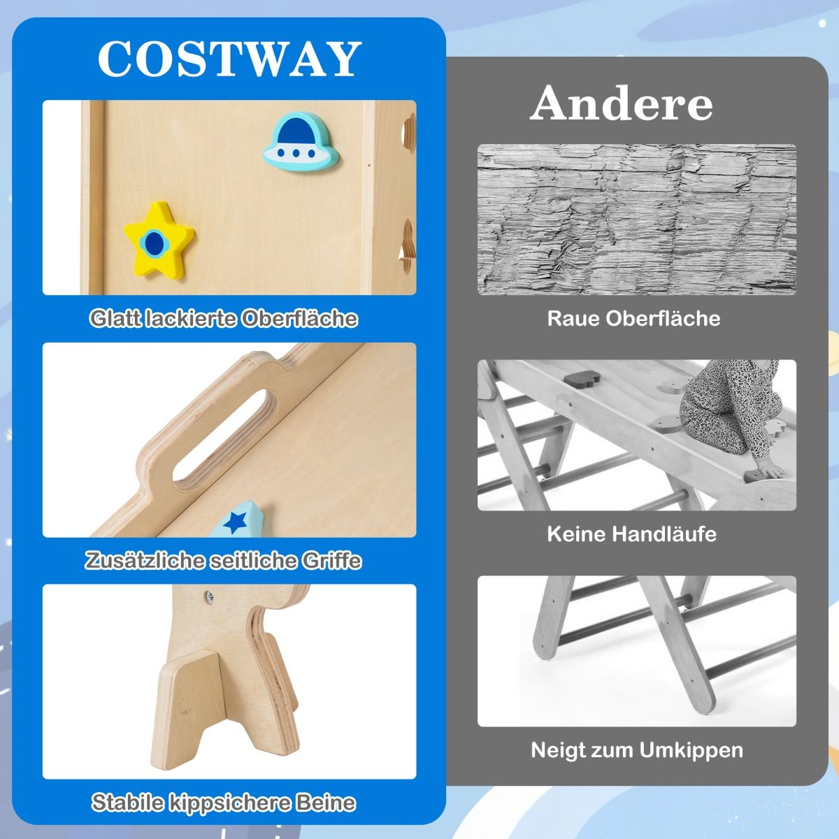 Coast Montessori Klimset - 9-in-1 speeltoestel - opvouwbaar - Natuurlijk