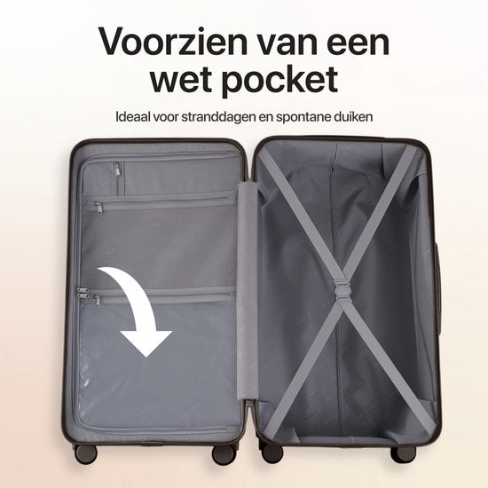 SKYCASES Trunk Reiskoffer – Classic Heritage – Extra Grote Koffer – 110L – TSA Slot – Lichtgewicht Trolley – 78x44x36 cm – Trunk Rolkoffer – Spinner Wielen – Bruin
