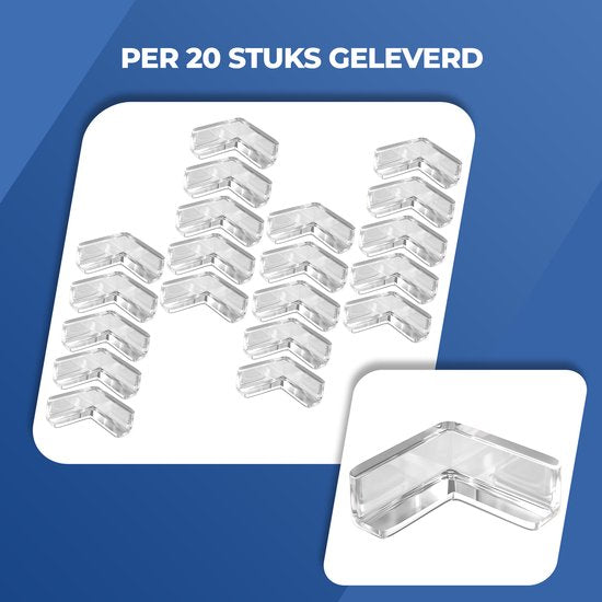 Roegaarden Hoekbeschermer Baby - Hoekbeschermer Tafel - Stootrand - 20 stuks - Transparant