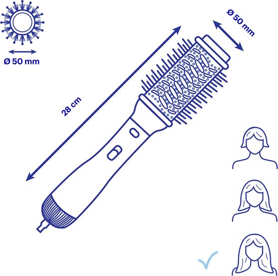 Philips 7000 Series Air Styler – Fohnborstel - Voor glanzend, gezond haar met veel volume - BHA710/00