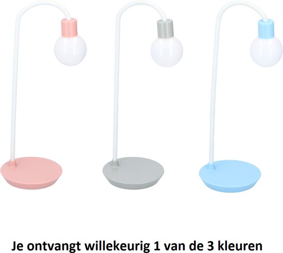 Grundig Bureaulamp - 12 x 35 CM - Flexibele Nek - Batterijen/ USB - Wit